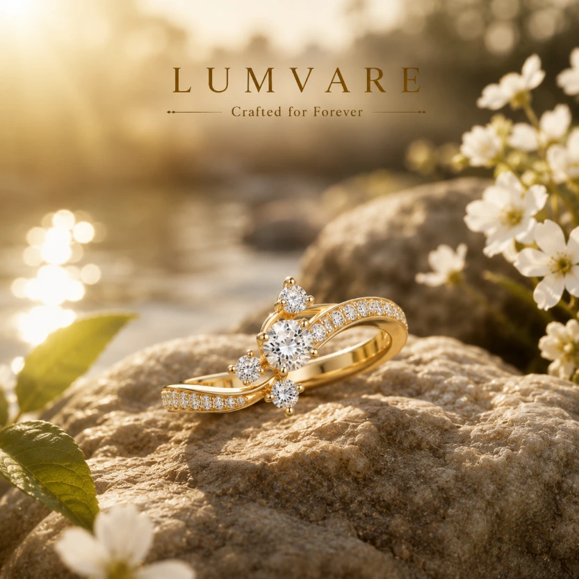 Golden Diamond Ring