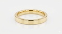 14Kpolished flat square-edge men's wedding band.